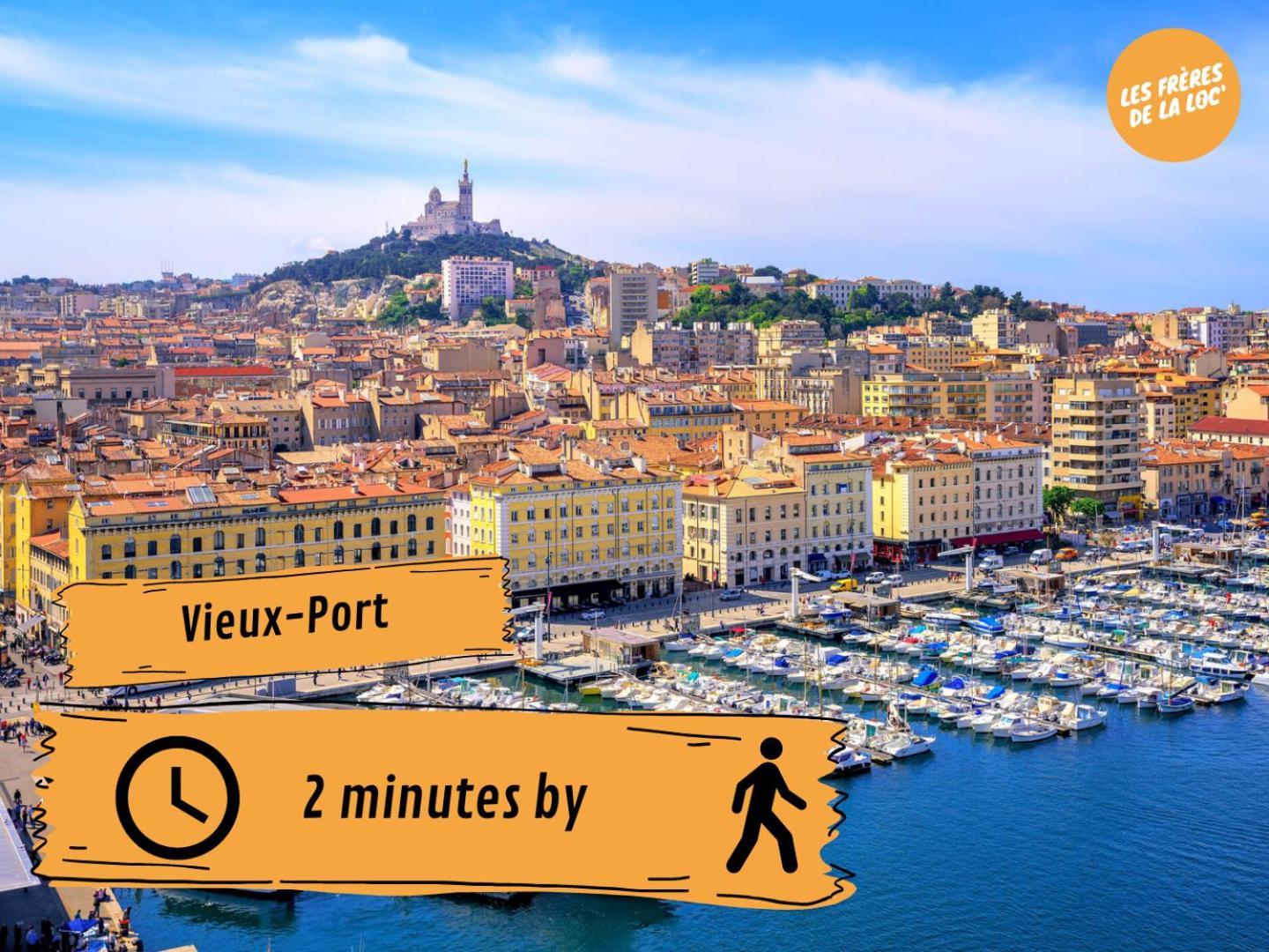 Duplex Vieux Port - Hyper Central & Climatisation - Les Freres De La Loc' Marseille Exteriör bild
